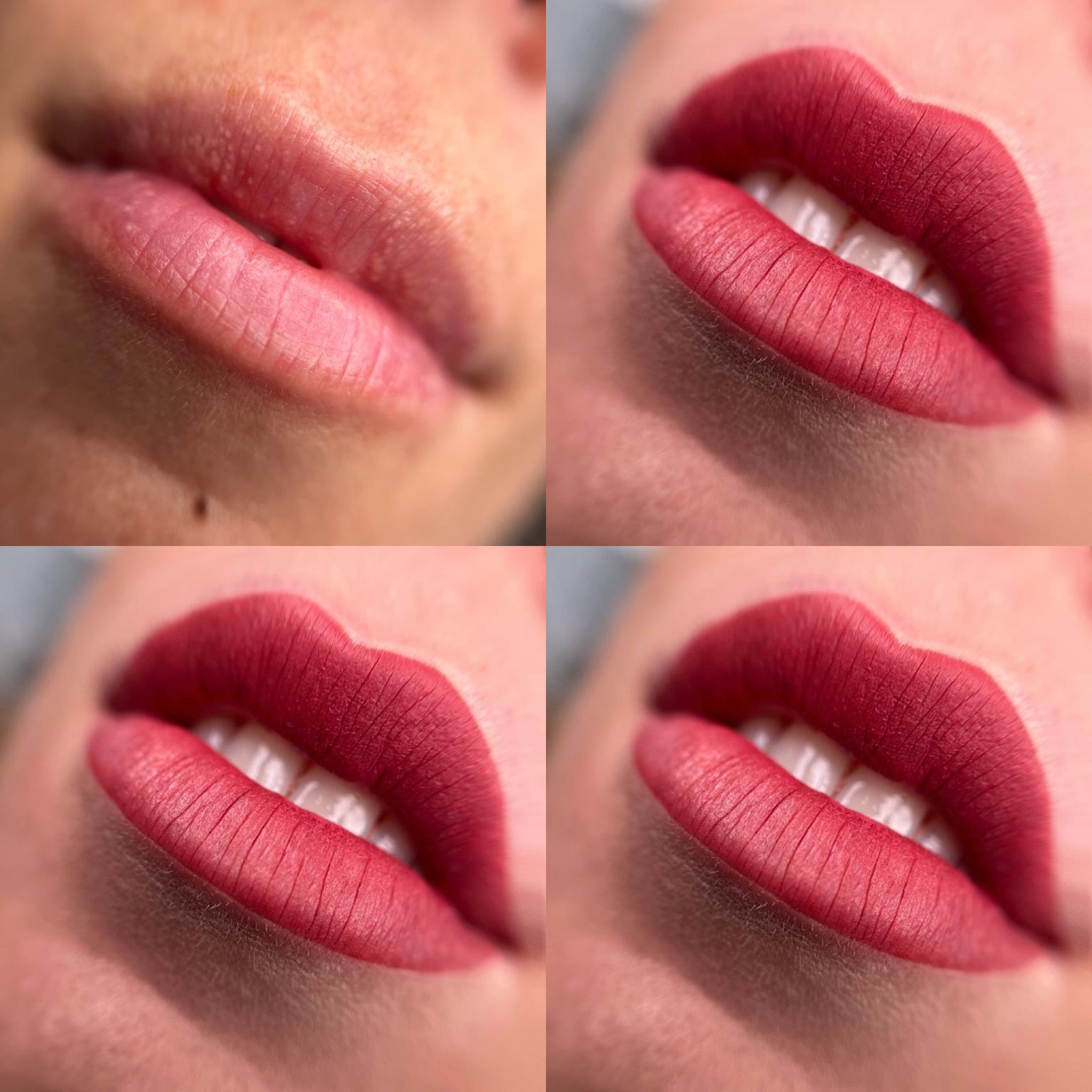 Proceso de micropigmentación de labios: diseño, selección de color y aplicación